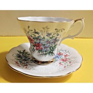 Royal Albert Chelsea Shape Tea Cup Set Friendship Series "Larkspur"